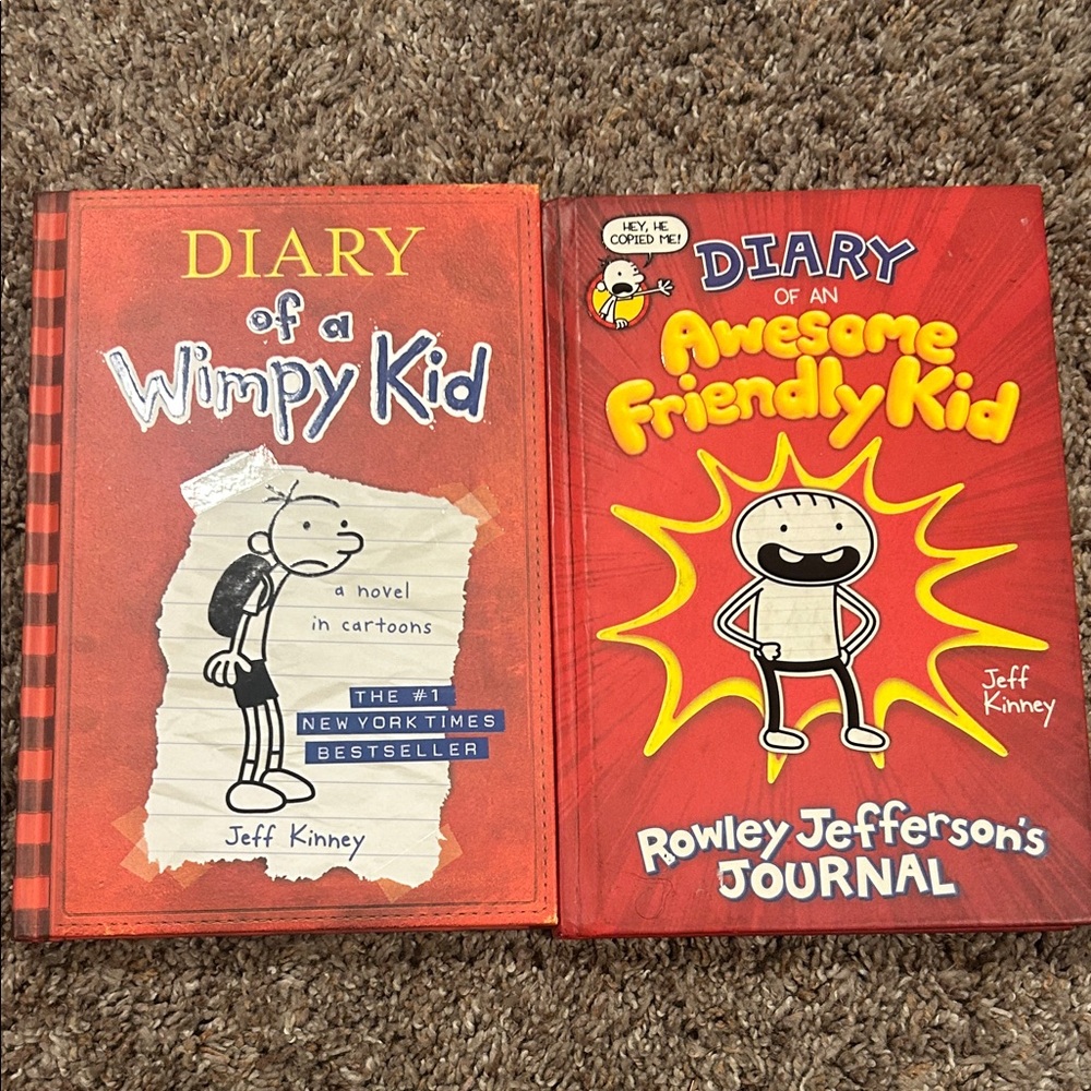 Diary of a Wimpy Kid & Diary of an Awesome Friendly Kid Hardcover Bundle NEW